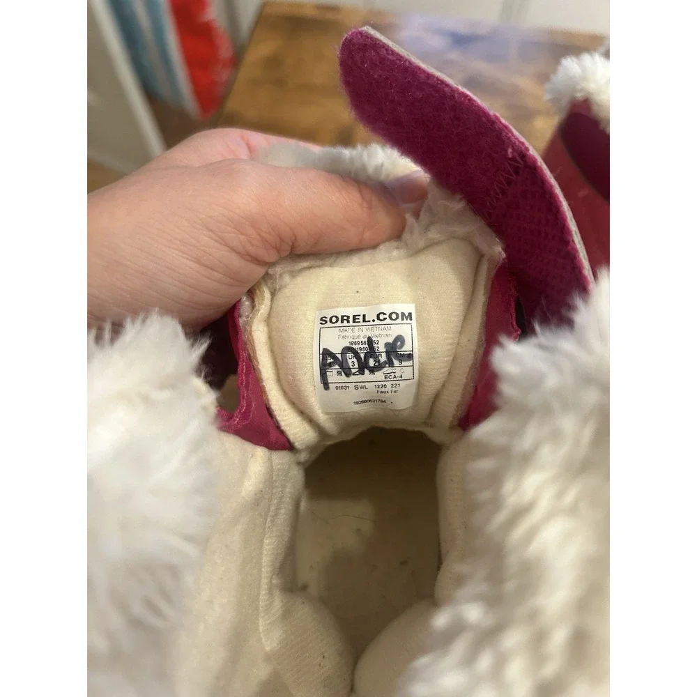 Sorel Commander Boots Toddler Girls 4 Pink Fleece Lined Winter‎ Snow Waterproof